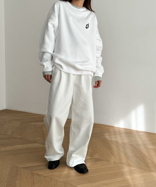 「CANAL JEAN」 スウェットカットソー MEDIUM ブラック レディース_画像3