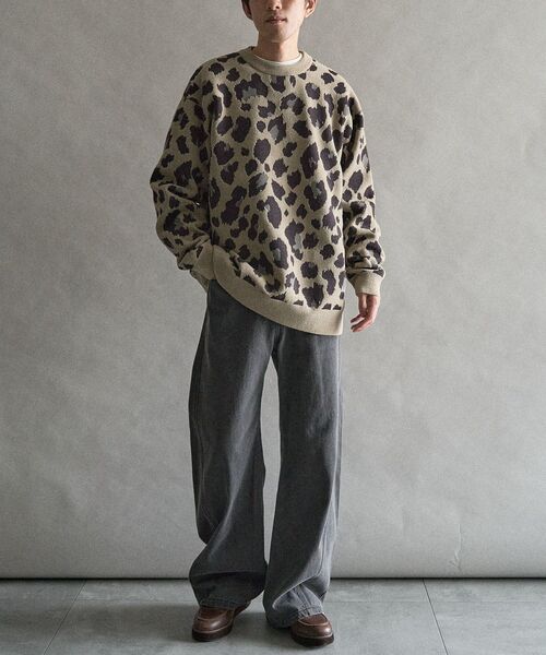 CRAFT Boutique 総柄 クルーネック ニット セーター ペイズリー L 