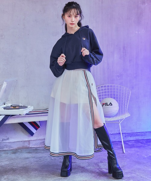 FILA ホワイトTシャツとマルチカラースカートセット M REDYAZEL（レディアゼル） スカート 「FILA×REDYAZEL」チュール
