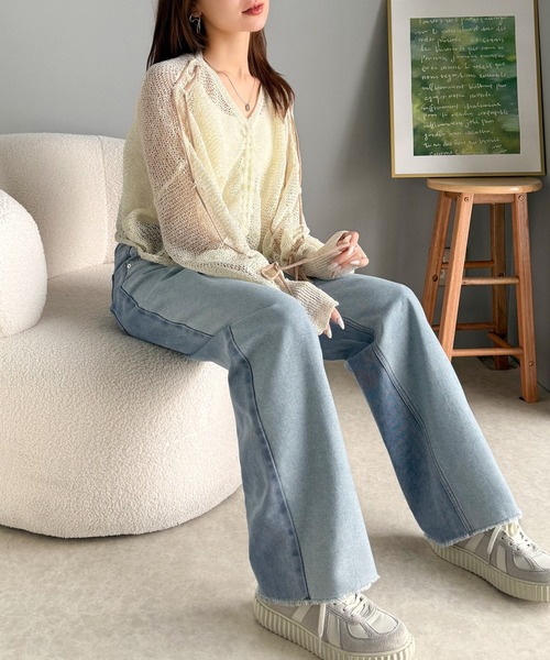 「Java」 デニムパンツ MEDIUM ブルー レディース_画像9