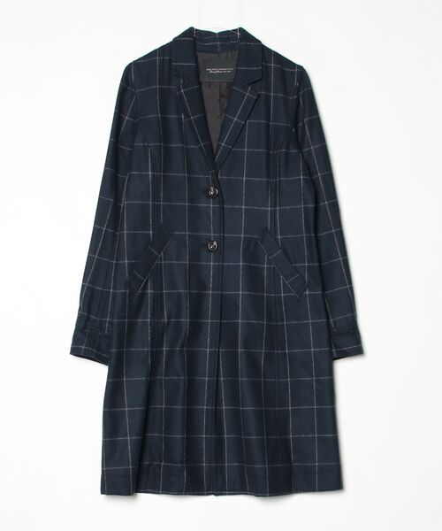 Sunny clouds（サニークラウズ） チェック柄チェスターコート M