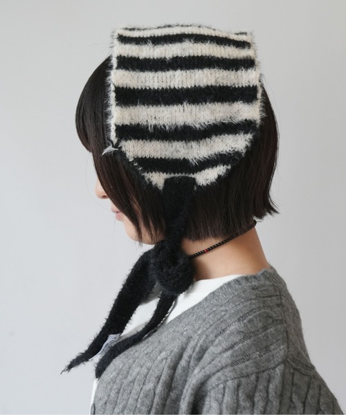 SORUTT（ソルト） 耳当て イヤーマフ 「 」 ストライプ リボン イヤー