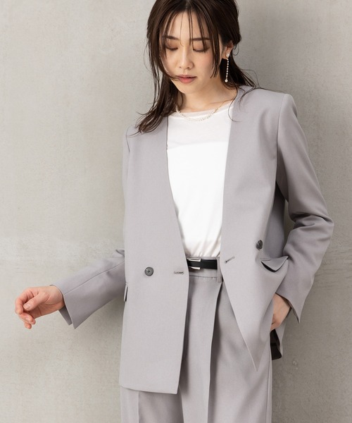 ROBEDECORA セットアップ 「洗えるウールタッチスーツ」ダブル