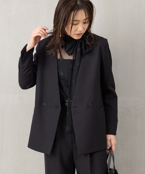 ROBEDECORA セットアップ 「洗えるウールタッチスーツ」ダブル
