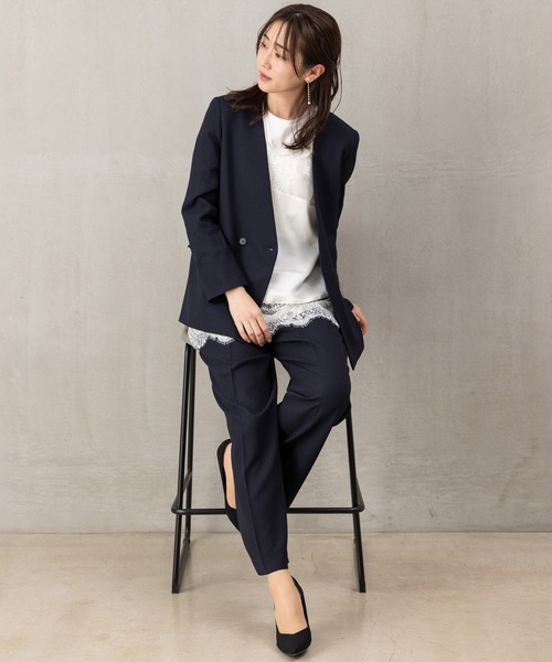 ROBEDECORA セットアップ 「洗えるウールタッチスーツ」ダブル