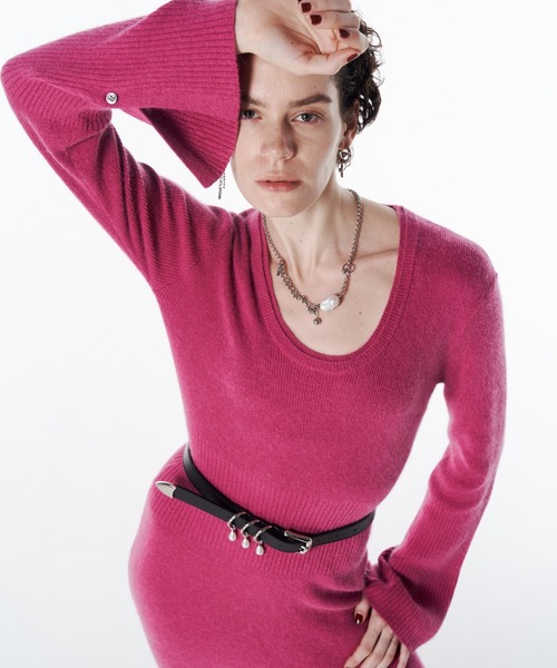 JOSE MOON（ジョゼムーン） ドレス SLIT KNIT DRESS/スリットニット