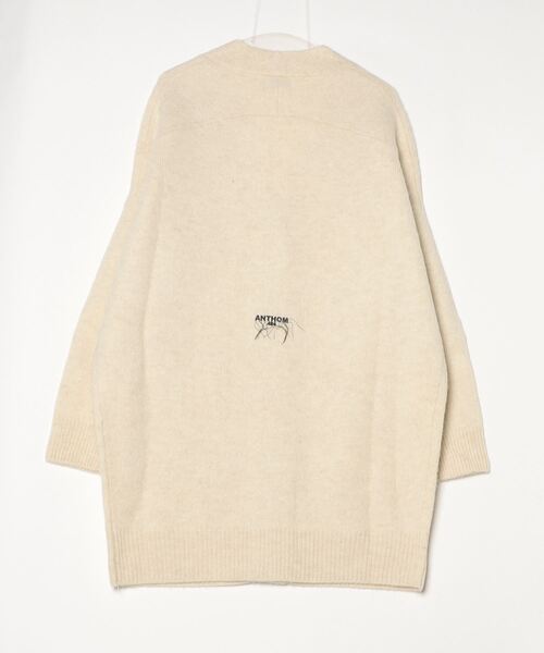 カーディガン ANTHOM/アントム /wool 100% クリアボタンロングカーディガン/A30540 レディースの画像