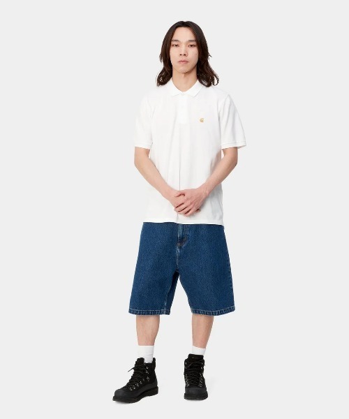 「Carhartt WIP」 半袖ポロシャツ X-LARGE ダークブルー メンズ_画像4