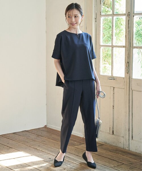 「IKKA LOUNGE」 セットアップ L ライトグレー レディース_画像4