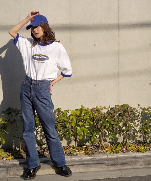 「BEN DAVIS」 半袖Tシャツ LARGE オフホワイト メンズ_画像7