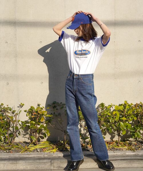 「BEN DAVIS」 半袖Tシャツ LARGE オフホワイト メンズ_画像8