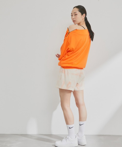 「NERGY」 スウェットカットソー FREE チャコールグレー レディース_画像3