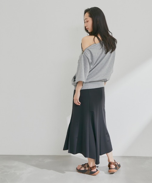 「NERGY」 スウェットカットソー FREE チャコールグレー レディース_画像4