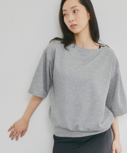 「NERGY」 スウェットカットソー FREE チャコールグレー レディース_画像8