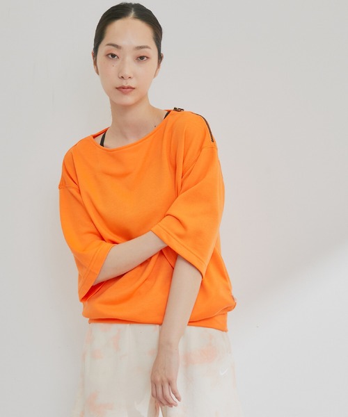 「NERGY」 スウェットカットソー FREE チャコールグレー レディース_画像9