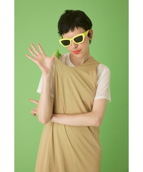 「HeRIN.CYE」 ノースリーブワンピース FREE ネイビー レディースの画像