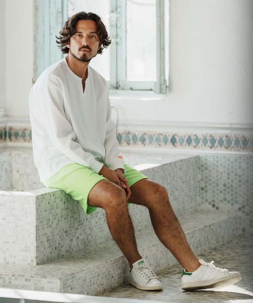 「felkod」 長袖Tシャツ L ホワイト×ピンク メンズ_画像5