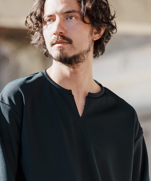 「felkod」 長袖Tシャツ L ホワイト×ピンク メンズ_画像7