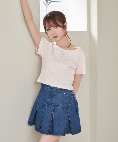 Rose Muse（ロゼミューズ） スカート pleats denim skirt : ZOZOTOWN
