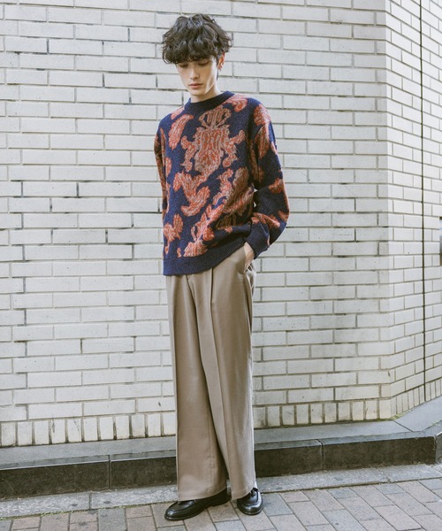 RAGEBLUE（レイジブルー） セーター ニット Damask Pattern Jacquard