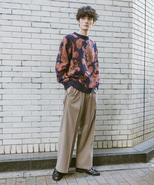 RAGEBLUE（レイジブルー） セーター ニット Damask Pattern Jacquard