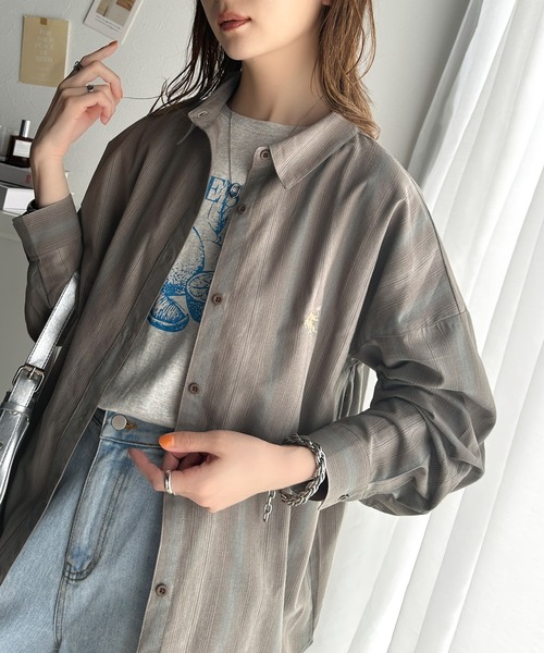 「classicalelf」 長袖シャツ LARGE ブラウン レディース_画像2