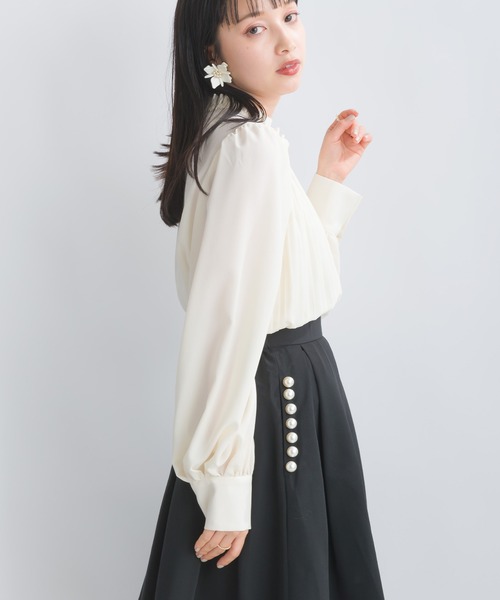 「PICCIN」 長袖ブラウス M ネイビー レディース_画像4