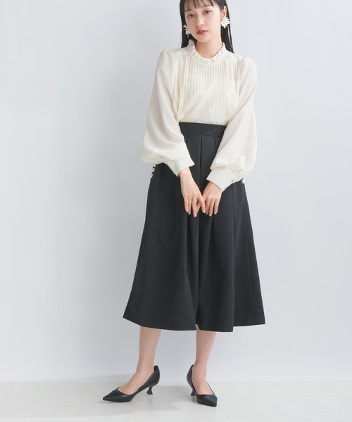 「PICCIN」 長袖ブラウス M ネイビー レディース_画像6