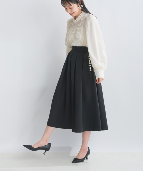 「PICCIN」 長袖ブラウス M ネイビー レディース_画像7