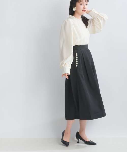 「PICCIN」 長袖ブラウス M ネイビー レディース_画像9