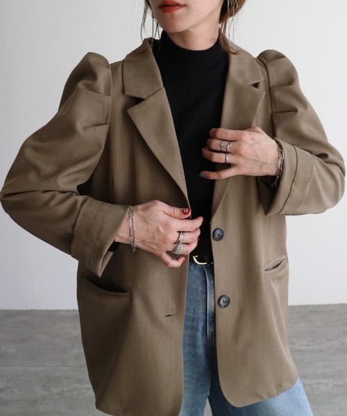 ジャケット テーラードジャケット パフスリーブテーラードジャケット