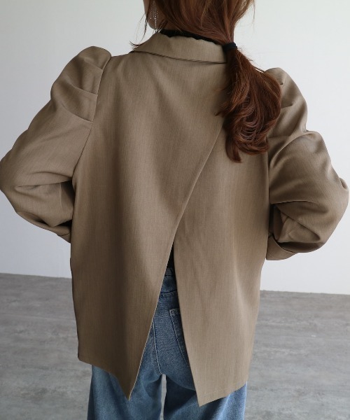 ジャケット テーラードジャケット パフスリーブテーラードジャケット