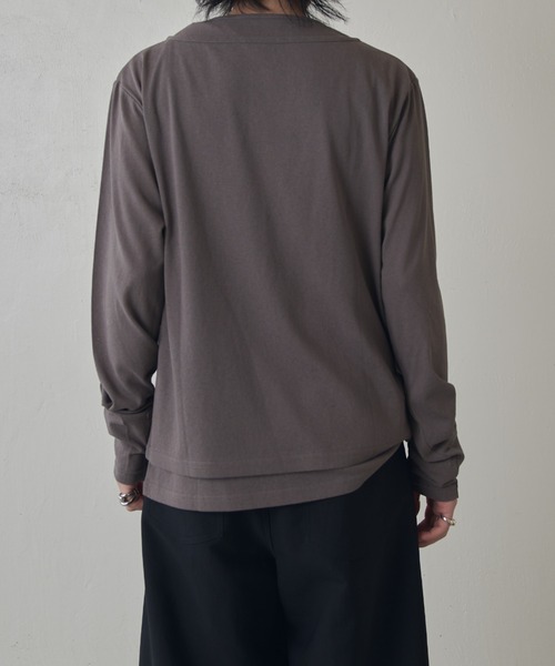 Lui's（ルイス） tシャツ レイヤードヘンリーネックロングスリーブT
