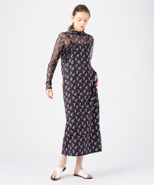 「SOULEIADO」 キャミソールワンピース 36 ブルー系その他4 レディース_画像3