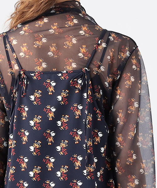 「SOULEIADO」 キャミソールワンピース 36 ブルー系その他4 レディース_画像8