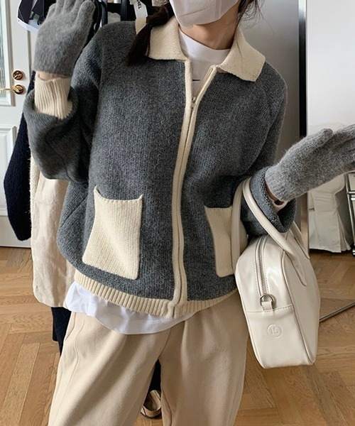 「HALEY PESCA」 ニットカーディガン FREE ホワイト レディース_画像2