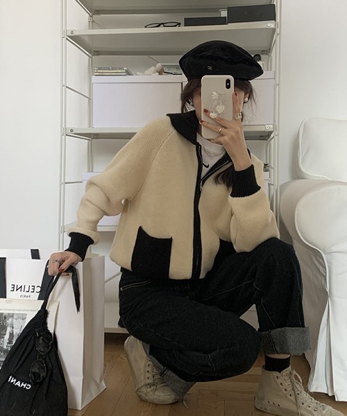 「HALEY PESCA」 ニットカーディガン FREE ホワイト レディース_画像4