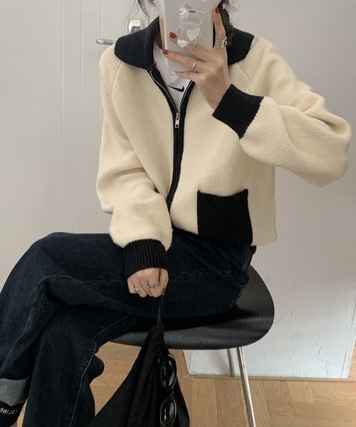 「HALEY PESCA」 ニットカーディガン FREE ホワイト レディース_画像7