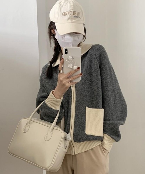 「HALEY PESCA」 ニットカーディガン FREE ホワイト レディース_画像8