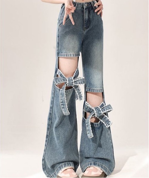 「gossip!ロサンゼルス」 デニムパンツ X-SMALL ブルー レディース_画像2