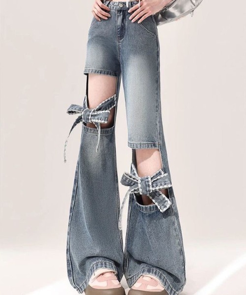 「gossip!ロサンゼルス」 デニムパンツ X-SMALL ブルー レディース_画像5