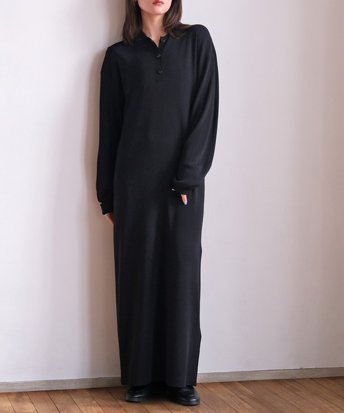 AKTE（アクテ） ワンピース ポロニットロングドレス : ZOZOTOWN Yahoo