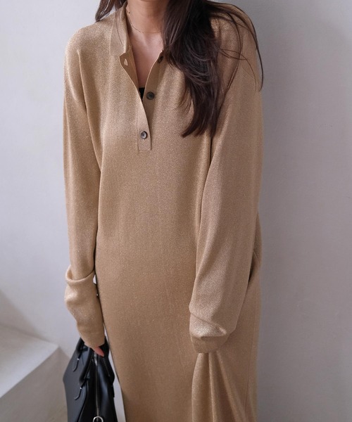 AKTE（アクテ） ワンピース ポロニットロングドレス : ZOZOTOWN Yahoo