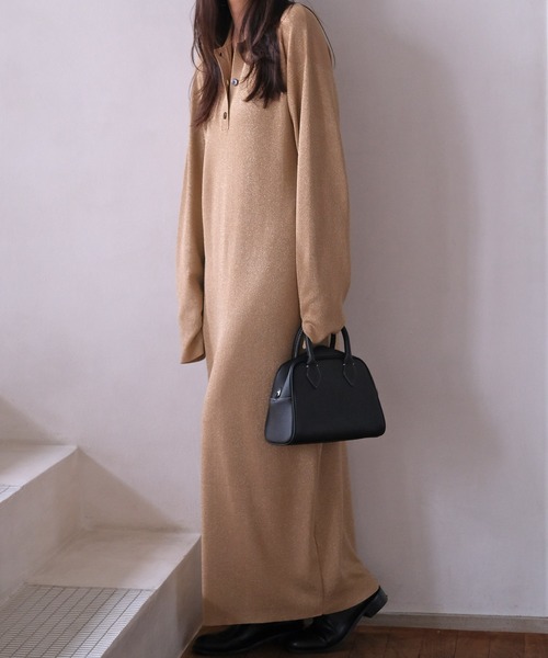 AKTE（アクテ） ワンピース ポロニットロングドレス : ZOZOTOWN Yahoo