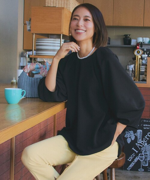 「UNFILO」 長袖ブラウス MEDIUM ベージュ レディース_画像5