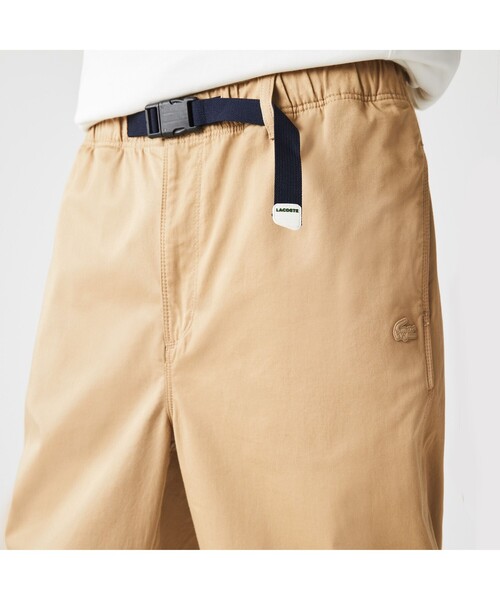 「LACOSTE L!VE」 チノパンツ X-SMALL ベージュ メンズ_画像2