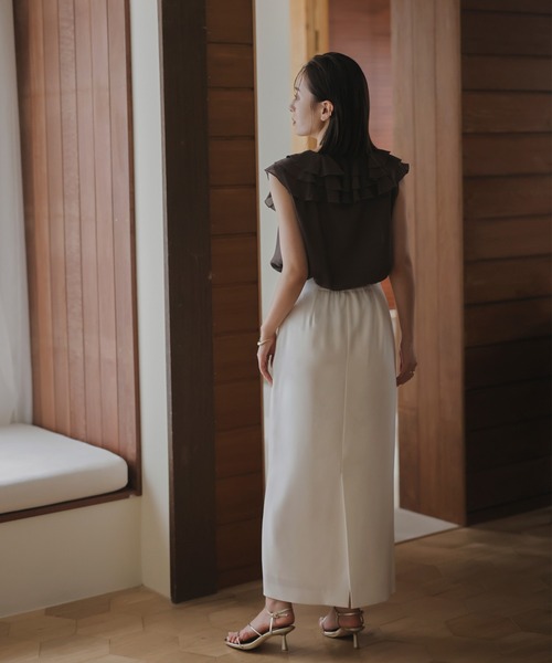 「anuans」 タイトスカート SMALL ホワイト系その他 レディース_画像5