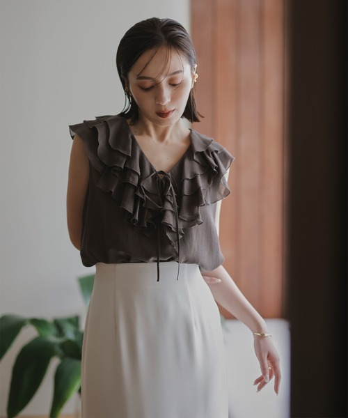 「anuans」 タイトスカート SMALL ホワイト系その他 レディース_画像9