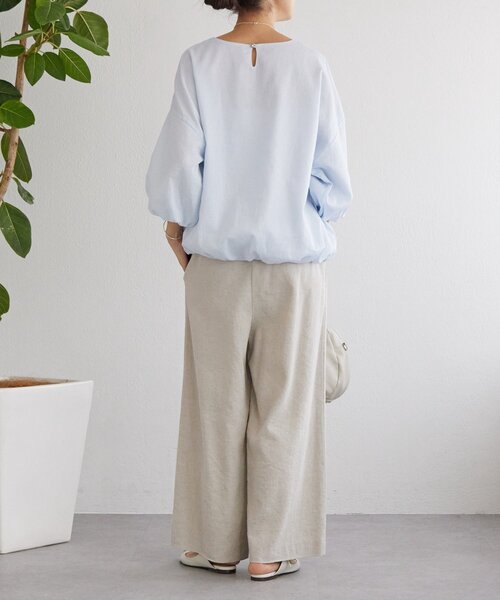 BEARDSLEY（ビアズリー） ブラウス シャツ 綿麻バルーンブラウス