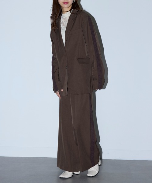 「MAISON BREEZE reveur」 テーラードジャケット M ブラウン レディース_画像7